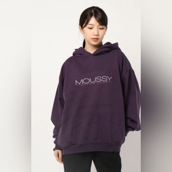Moussy Purple Hoodie Sweatshirt Womens Medium - Picture 1 of 9